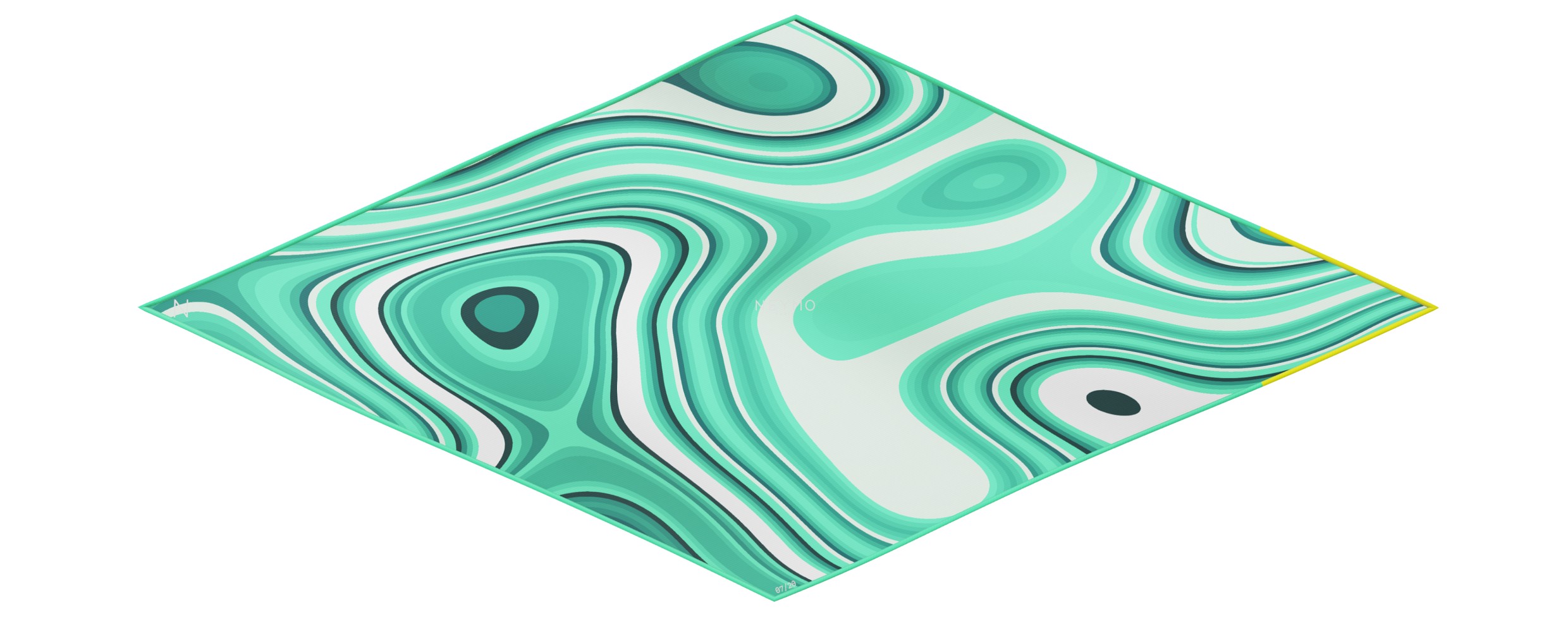 "Les vagues" dart 80 scarf