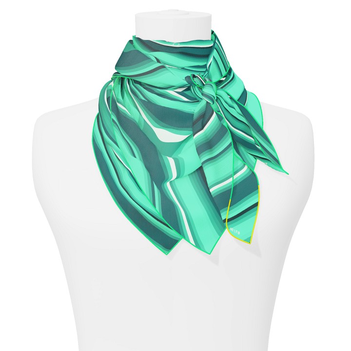 "Les vagues" square 90 scarf