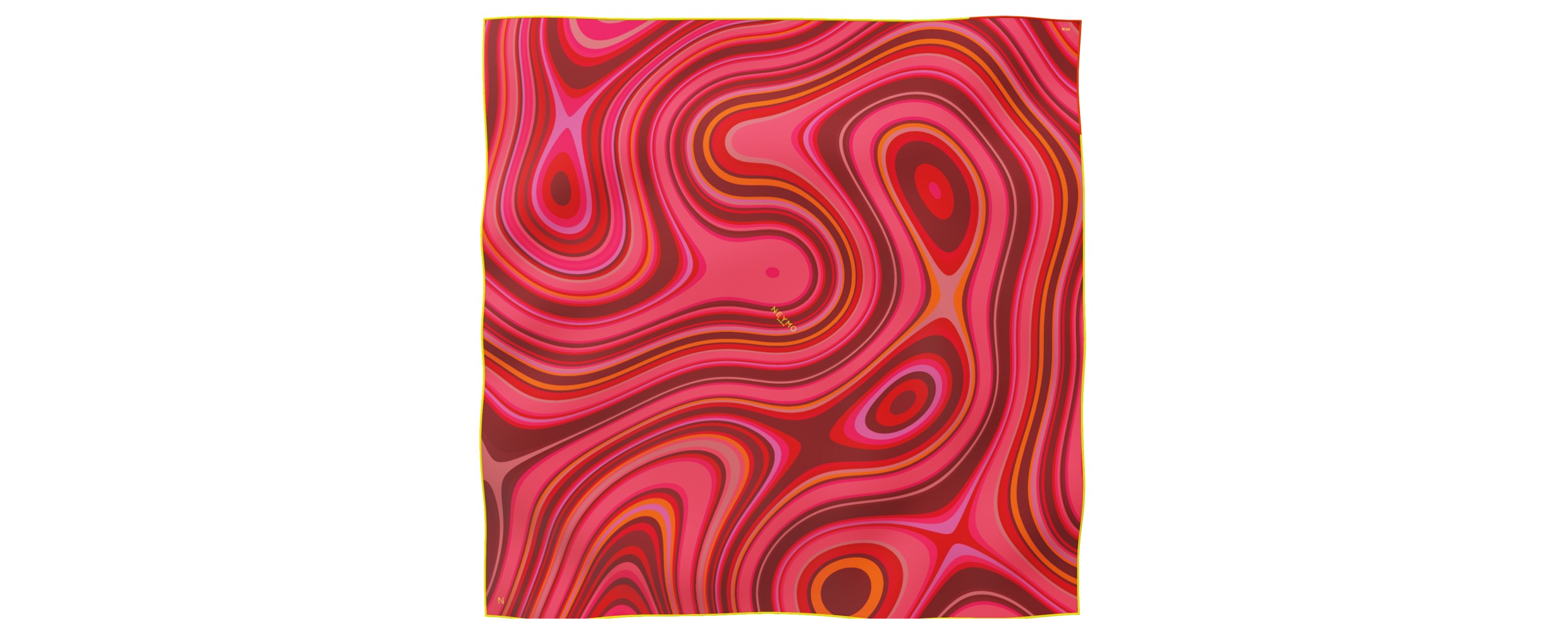 "Les vagues" square 90 scarf