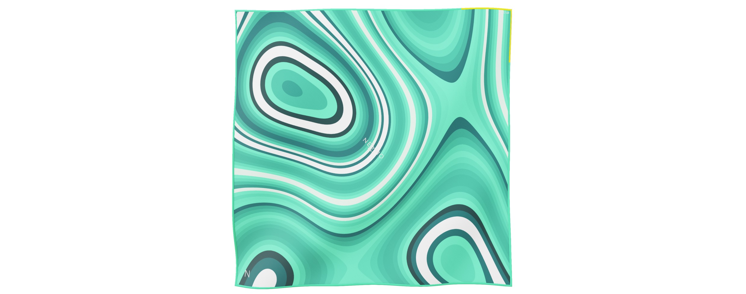 "Les vagues" square 45 scarf
