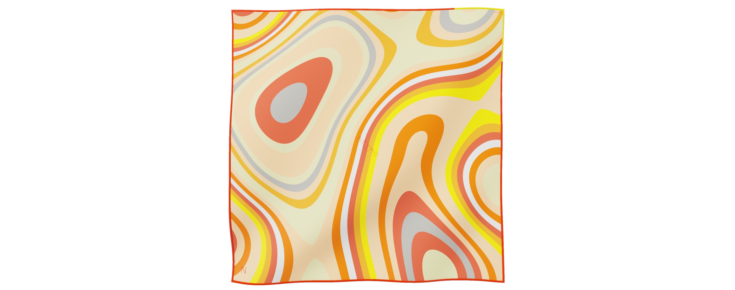 "Les vagues" square 45 scarf