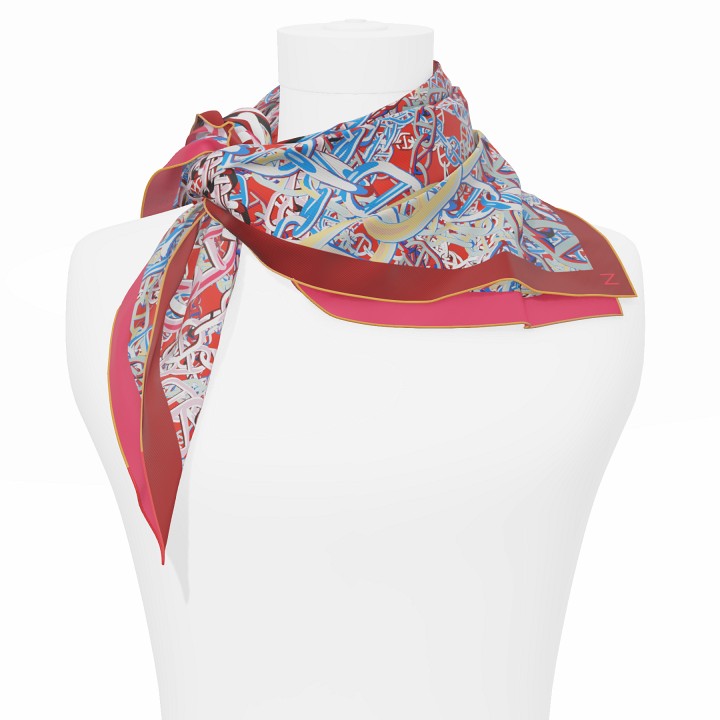 "pop Chain" Square 70 Scarf