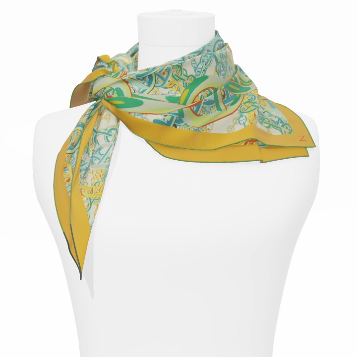 "pop Chain" Square 70 Scarf