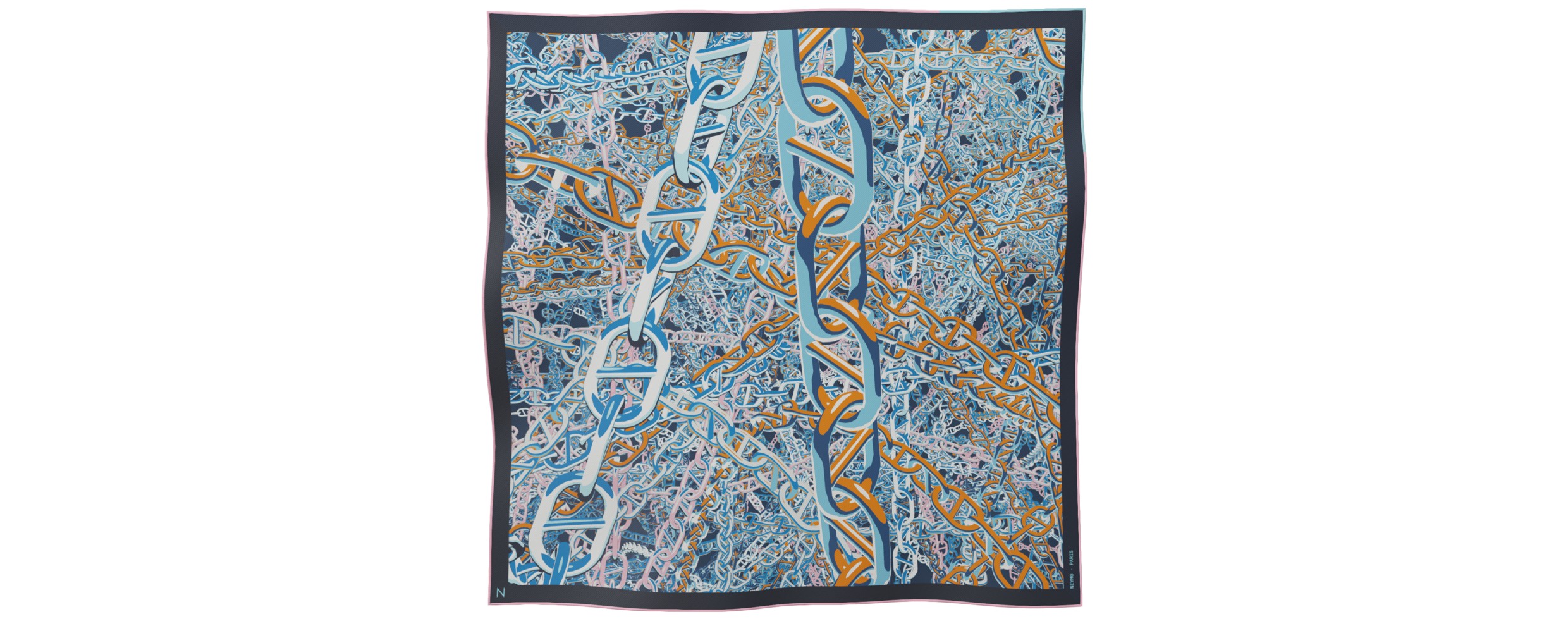 "pop Chain" Square 70 Scarf