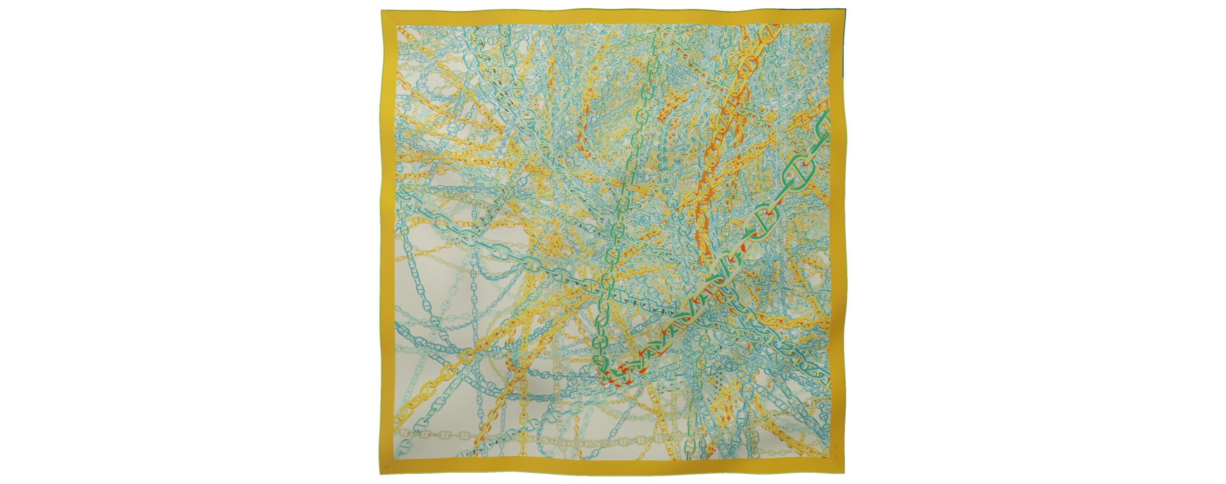 "Pop Chain" giant square 130 scarf