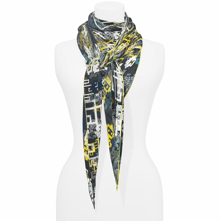 "Silk-Bots" square 130 scarf