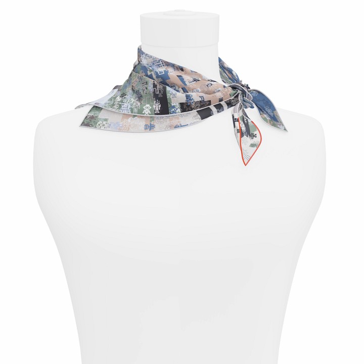 "Silk-Bots" square 45 scarf
