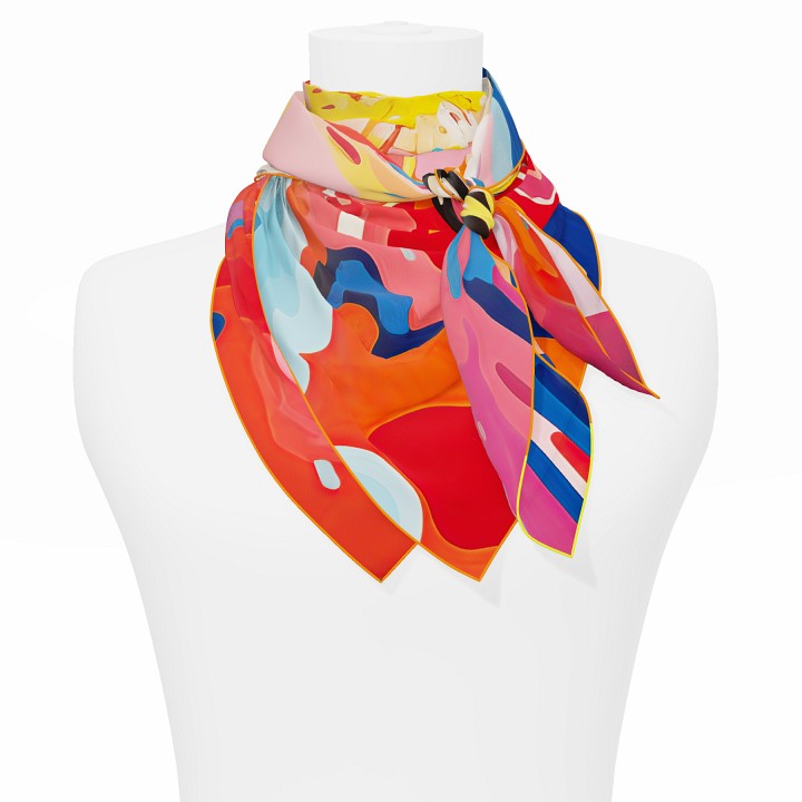 "Xplod" square 90 scarf