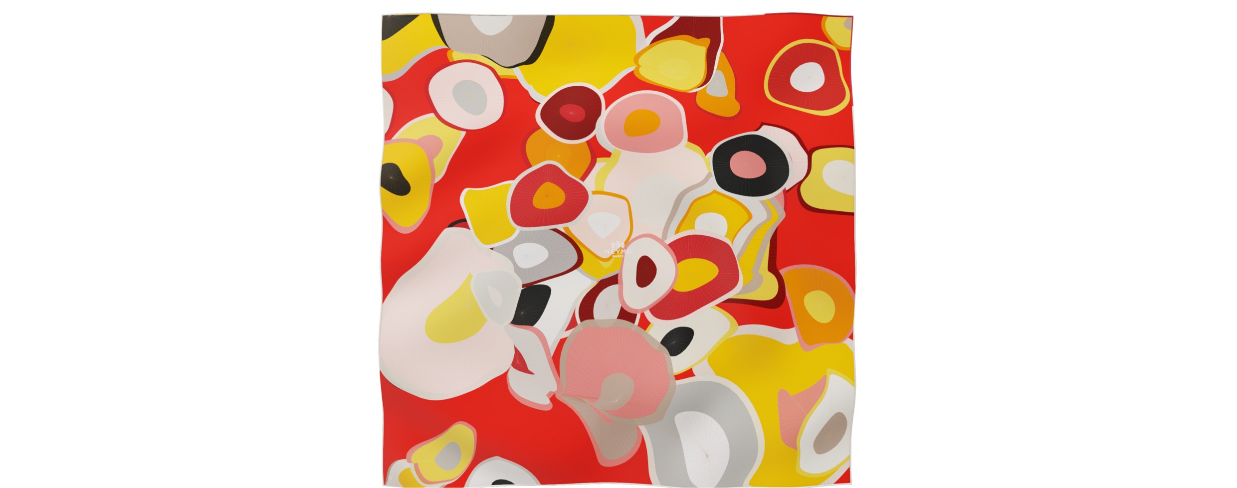 "Les ombrelles" square 90 scarf