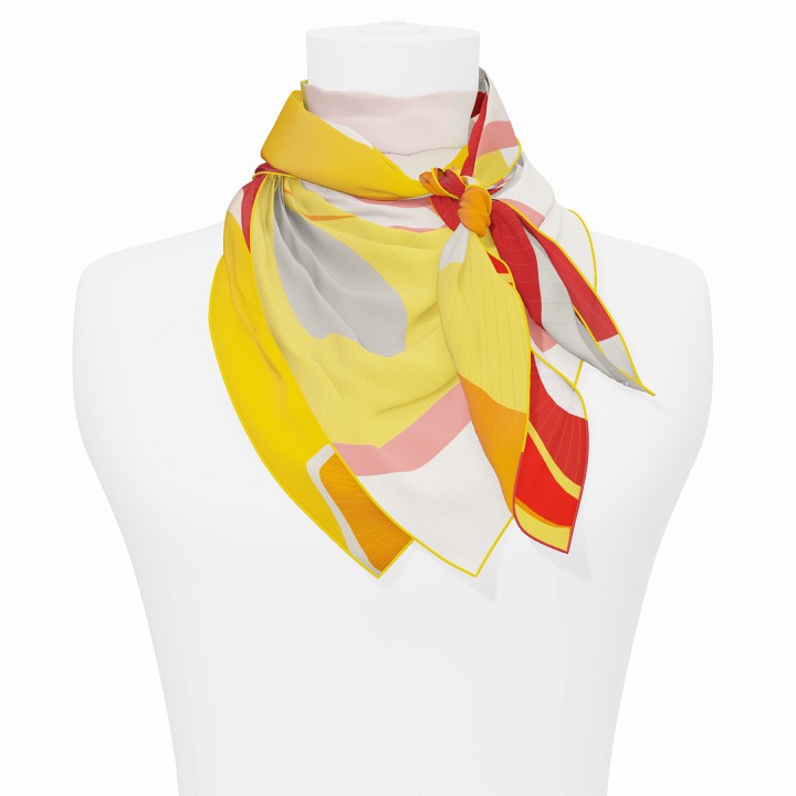 "Les ombrelles" square 90 scarf