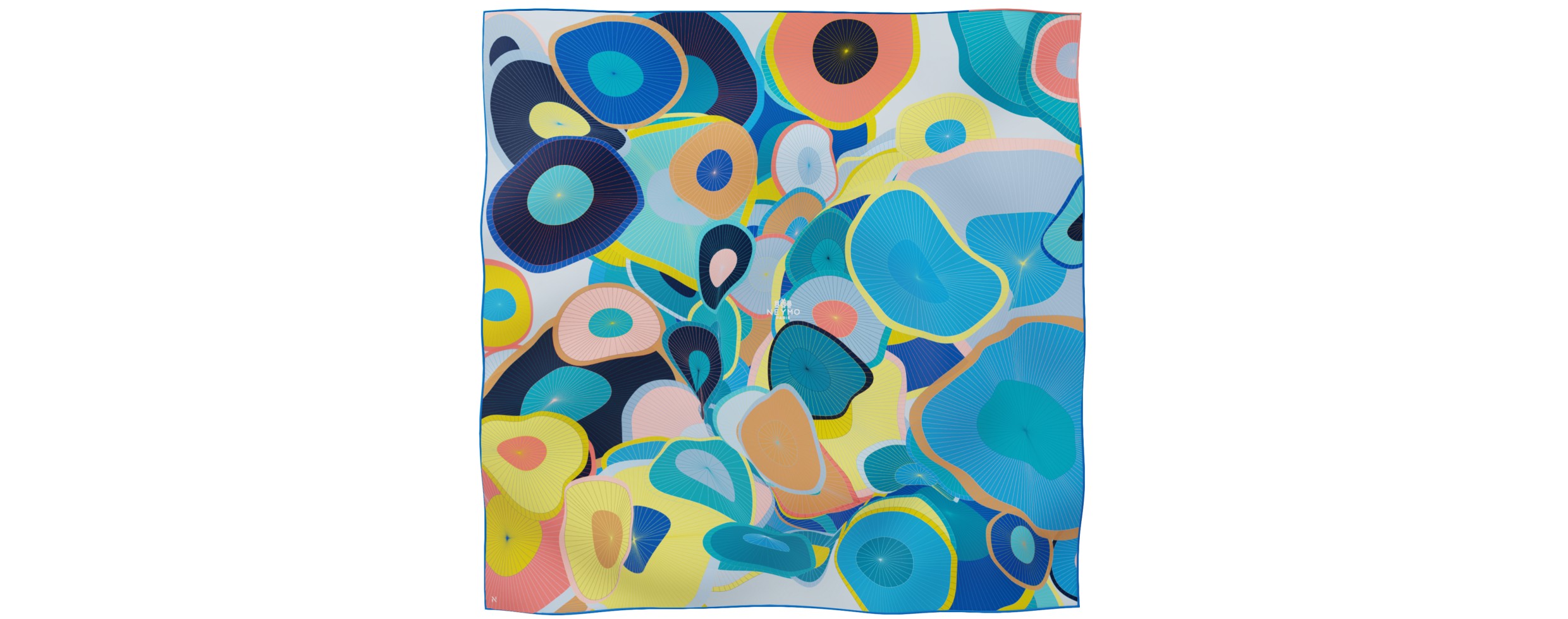 "Les ombrelles" square 90 scarf