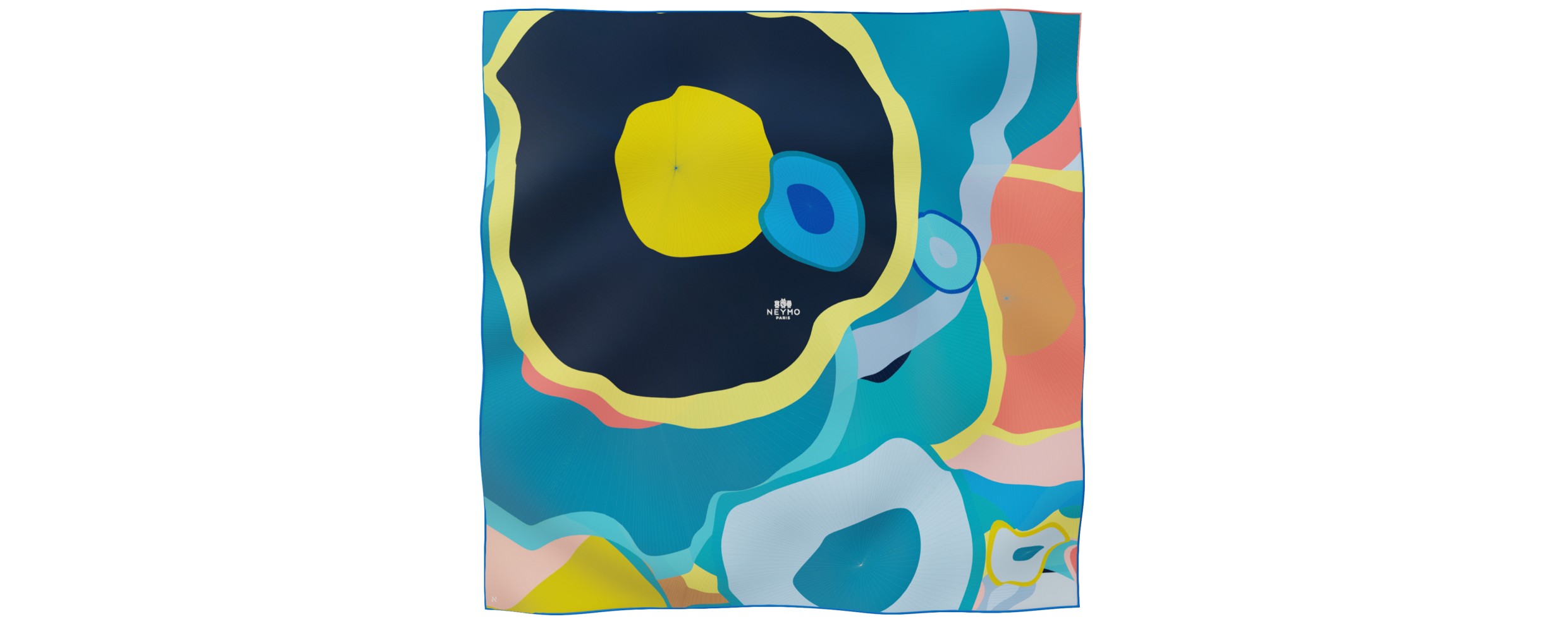 "Les ombrelles" square 90 scarf