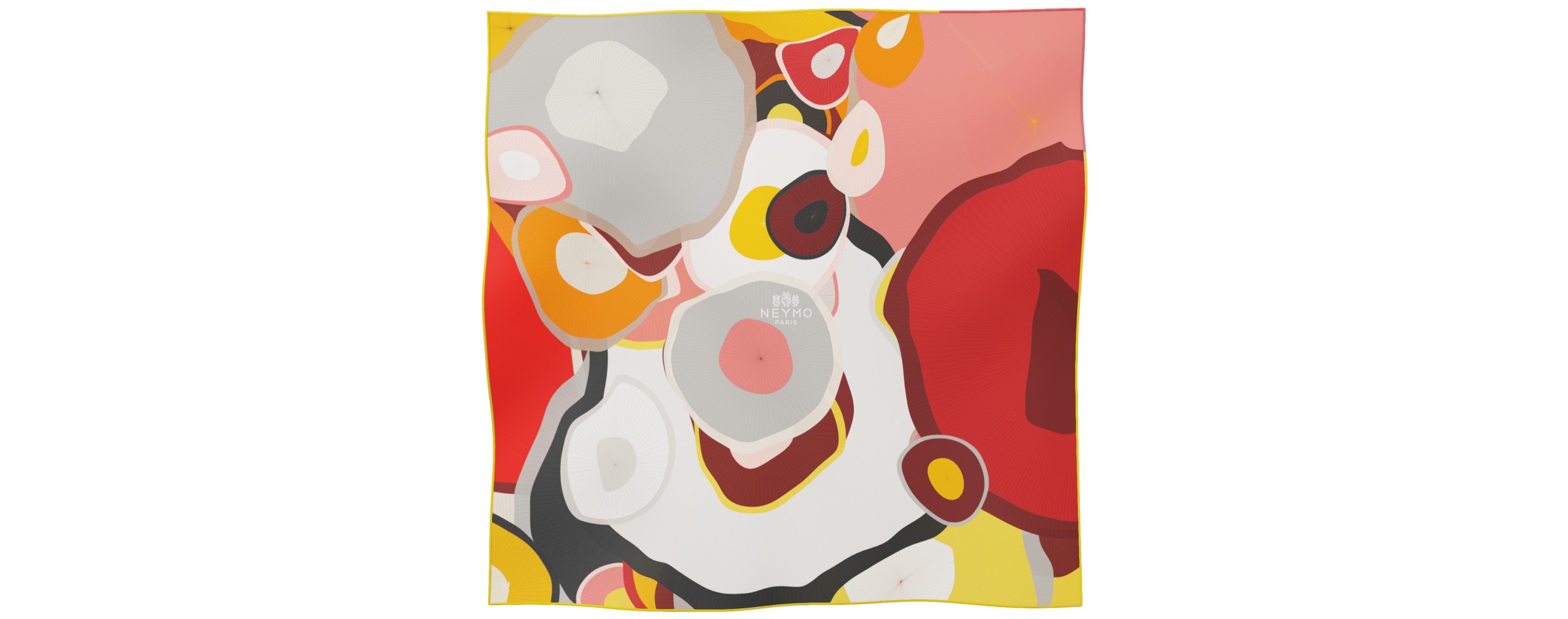 "Les ombrelles" square 70 scarf