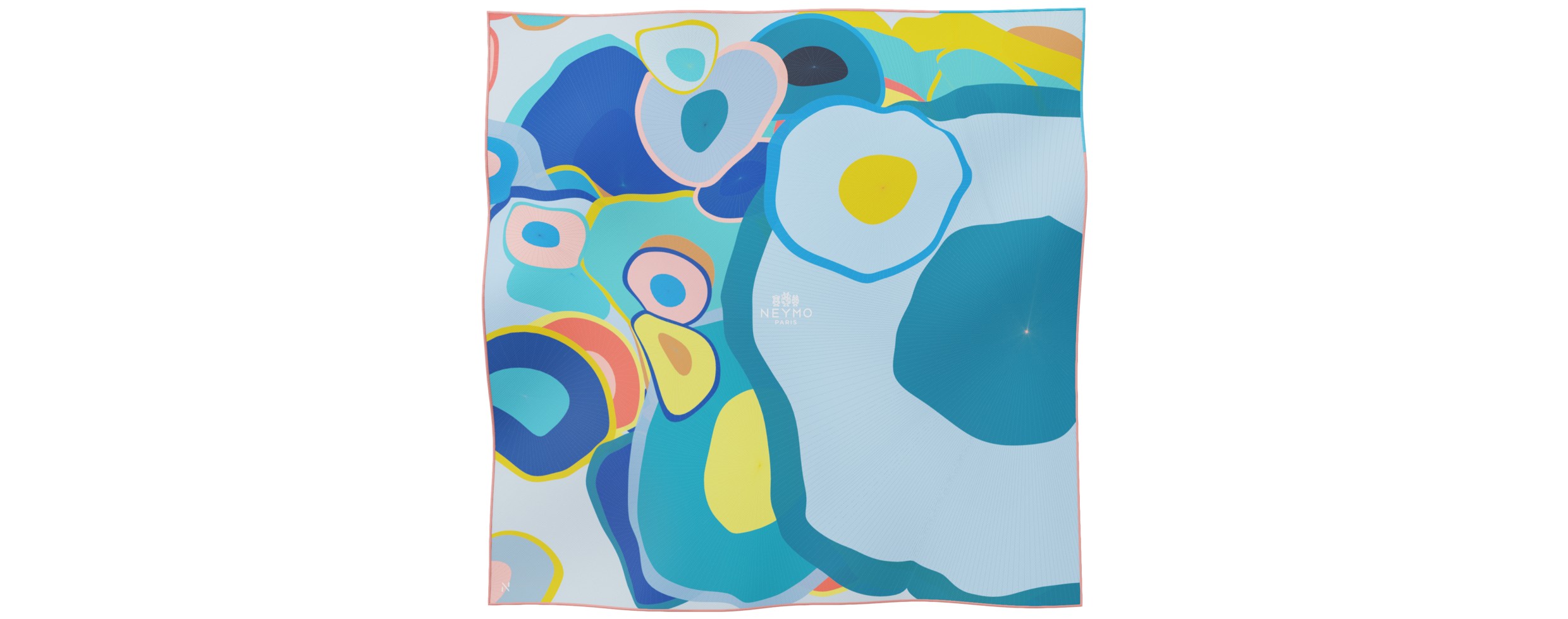 "Les ombrelles" square 70 scarf