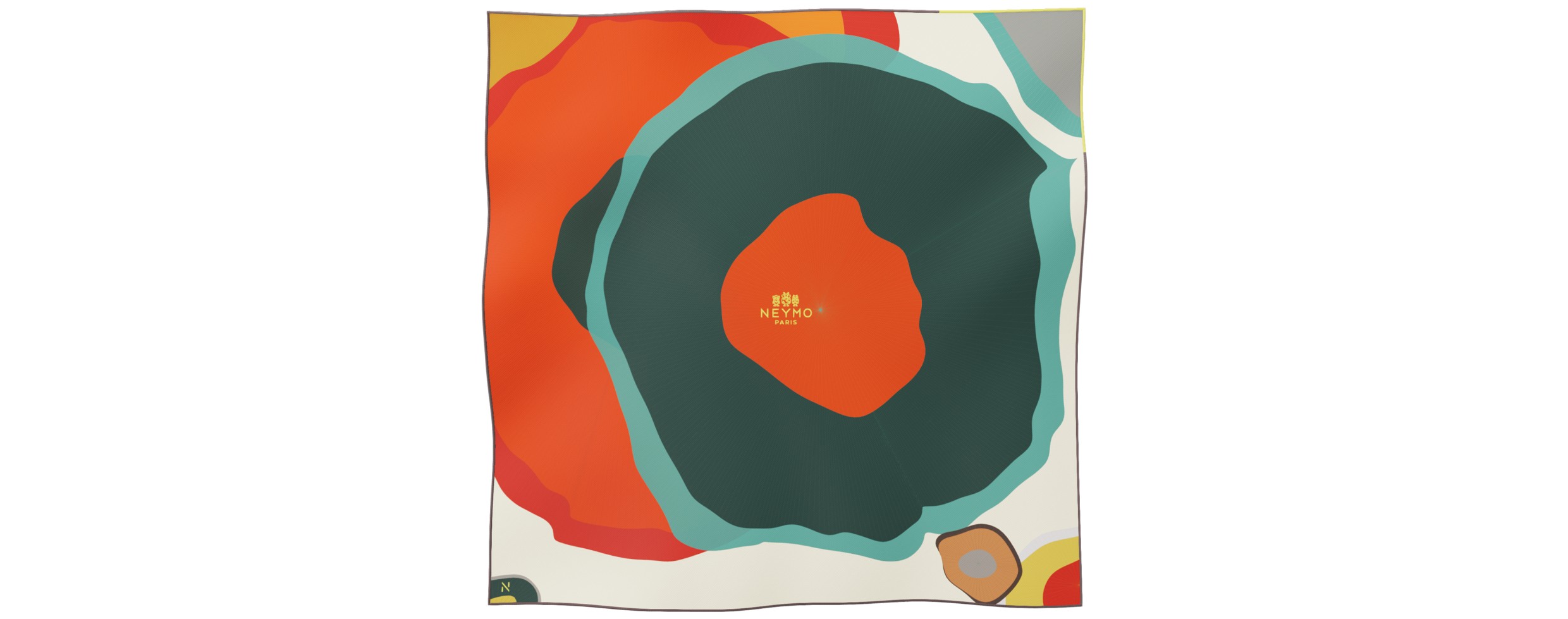 "Les ombrelles" square 70 scarf