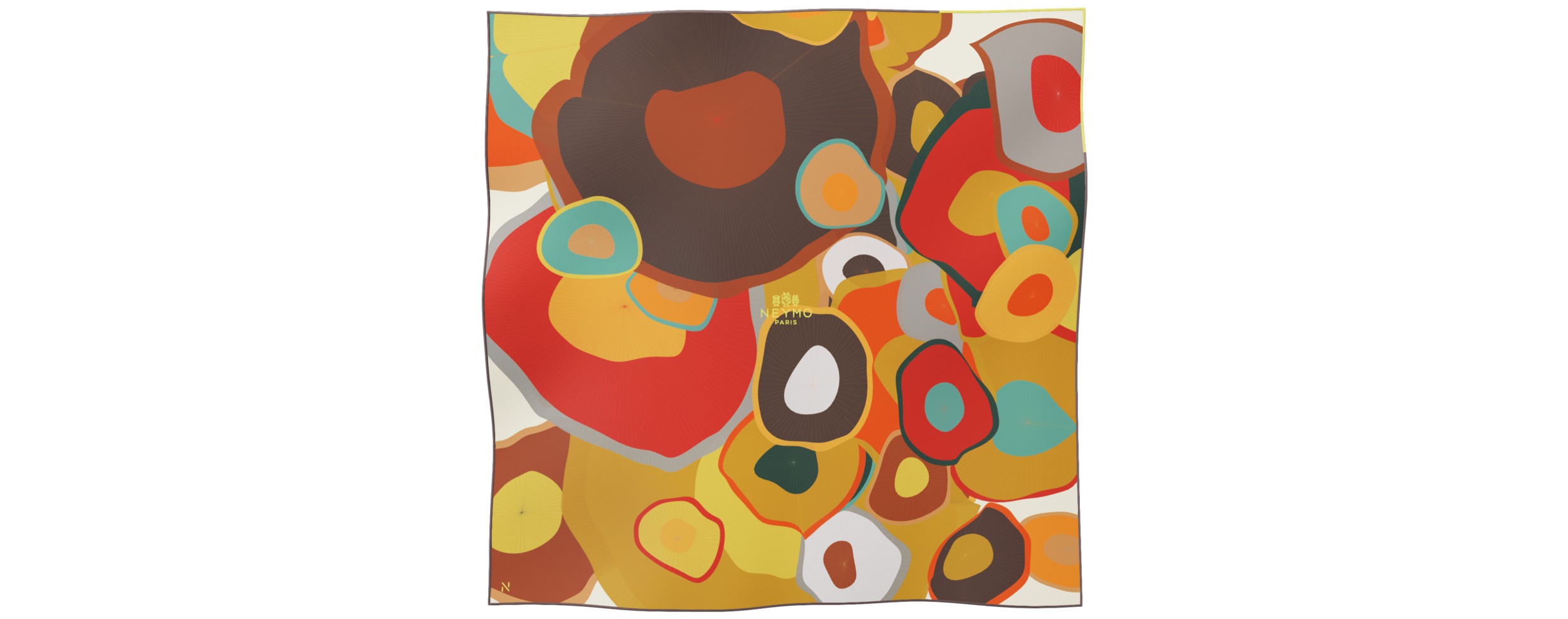 "Les ombrelles" square 70 scarf