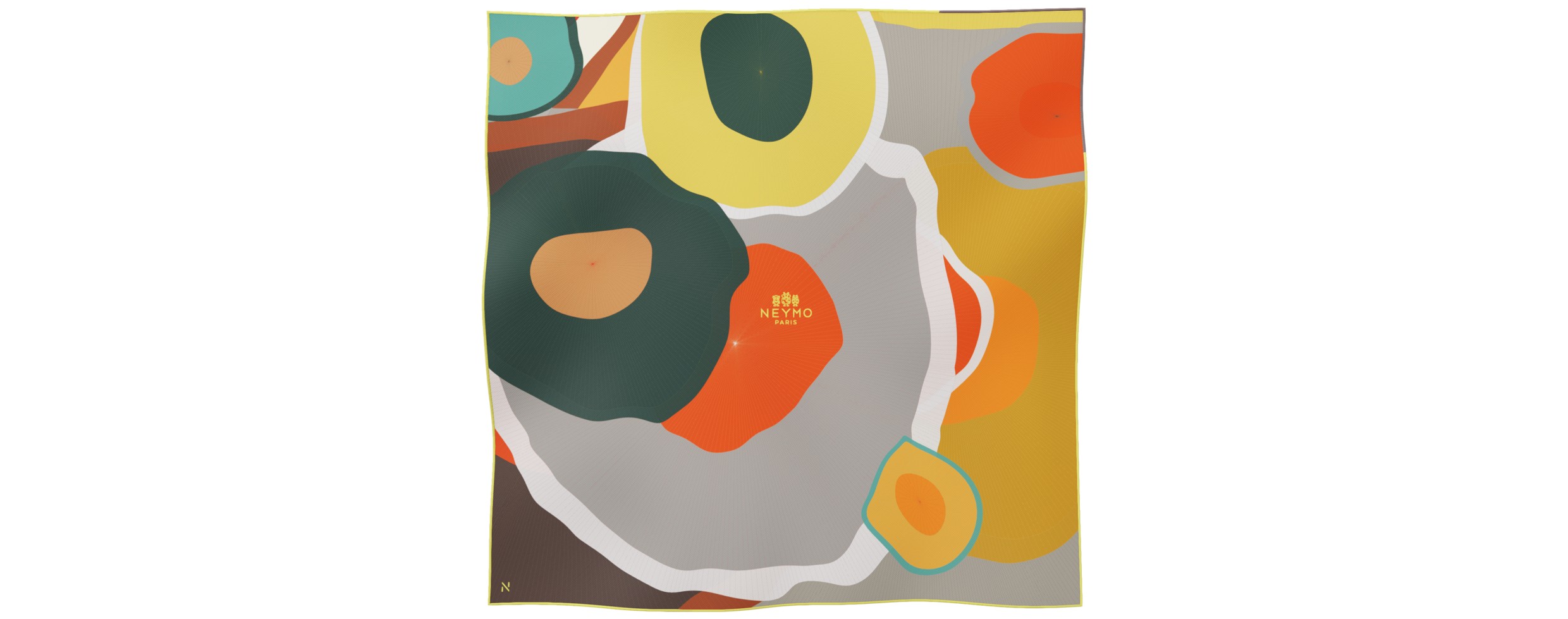 "Les ombrelles" square 70 scarf