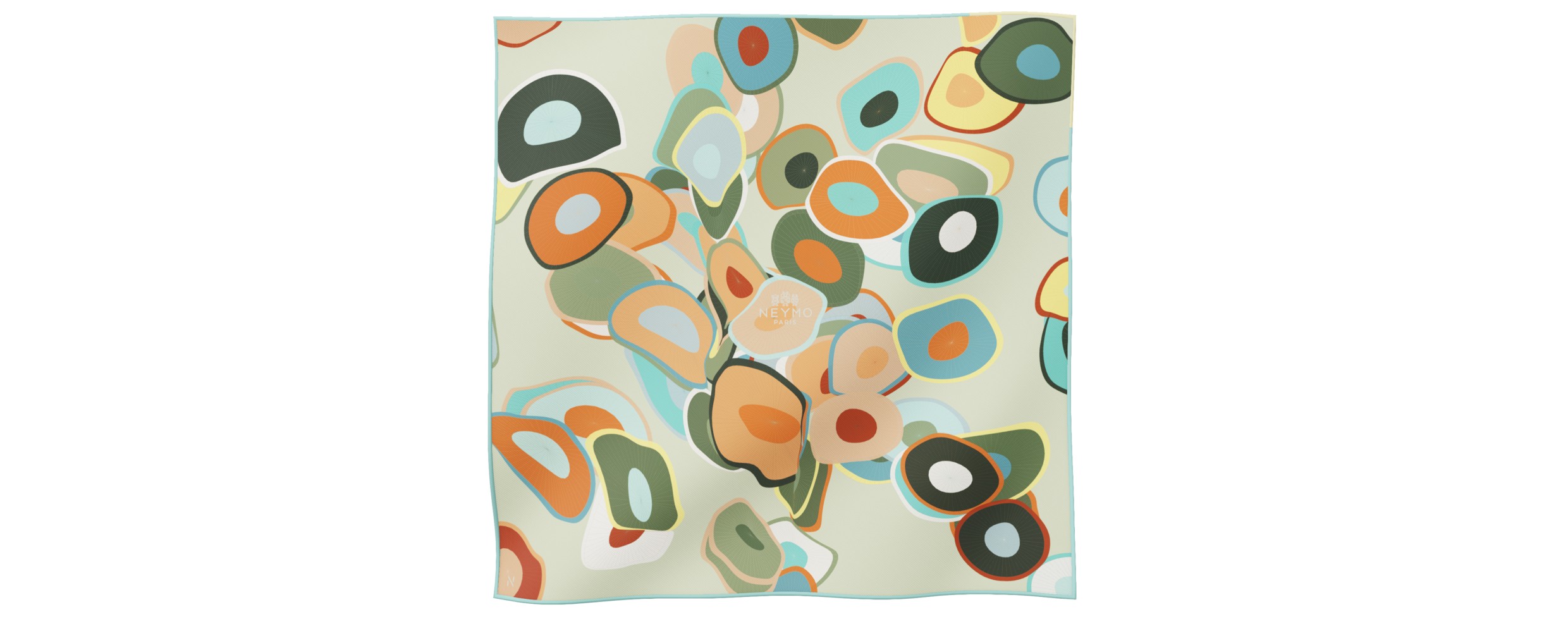 "Les ombrelles" square 45 scarf