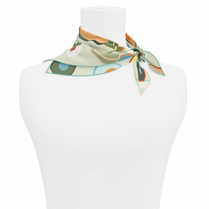 "Les ombrelles" square 45 scarf