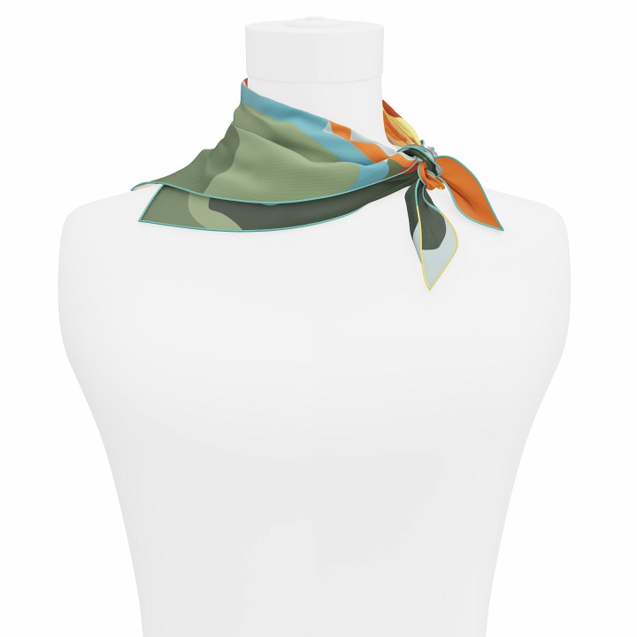 "Les ombrelles" square 45 scarf
