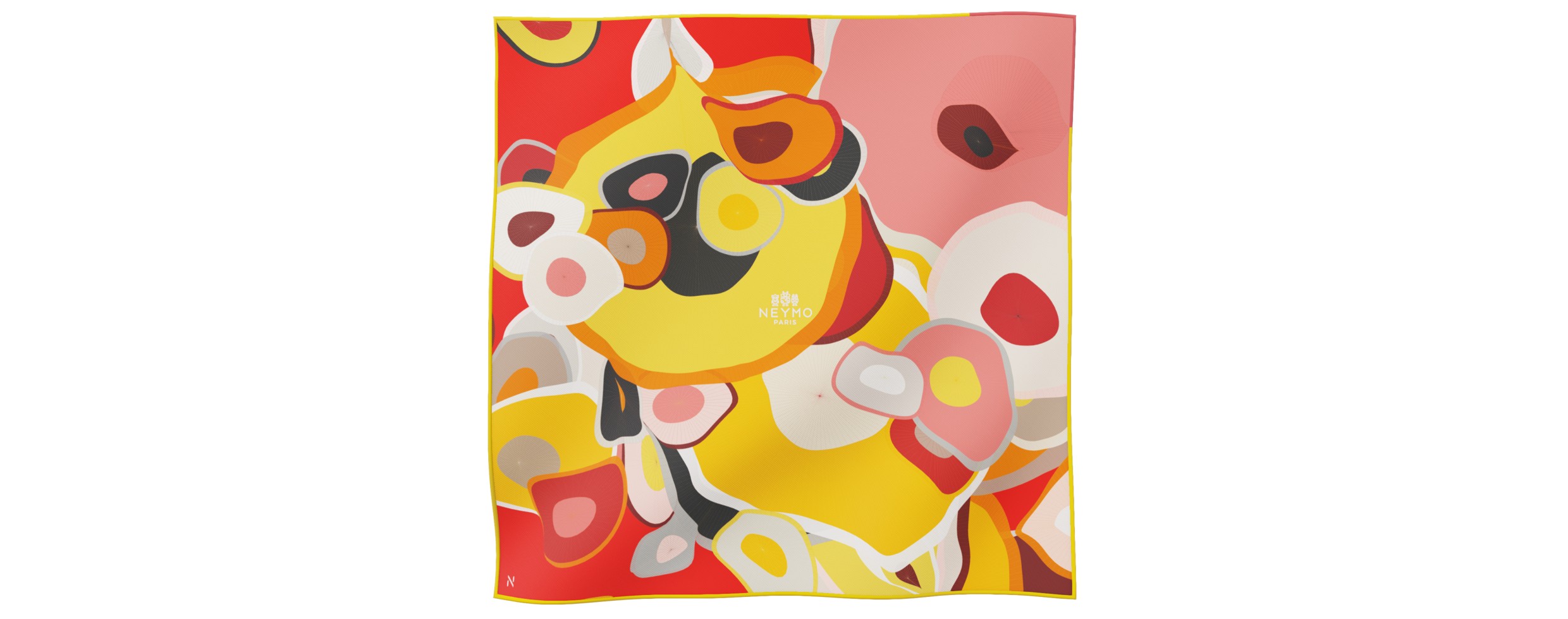 "Les ombrelles" square 45 scarf