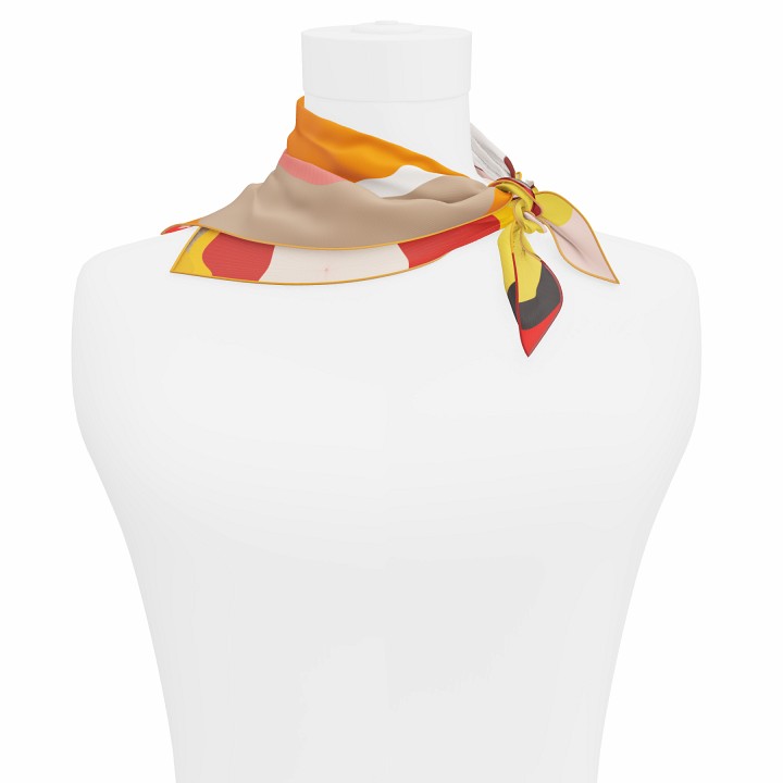 "Les ombrelles" square 45 scarf