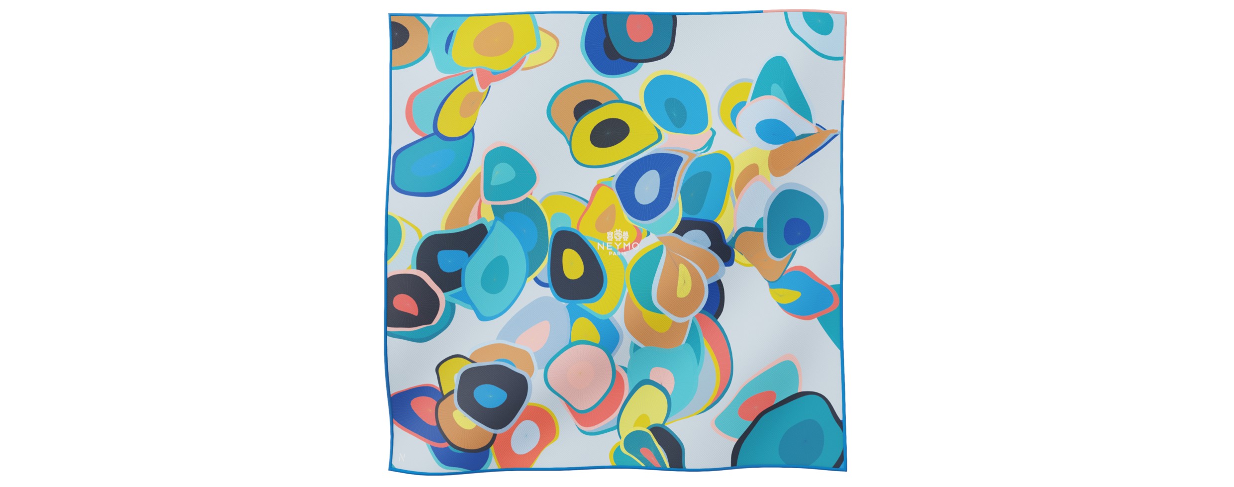 "Les ombrelles" square 45 scarf