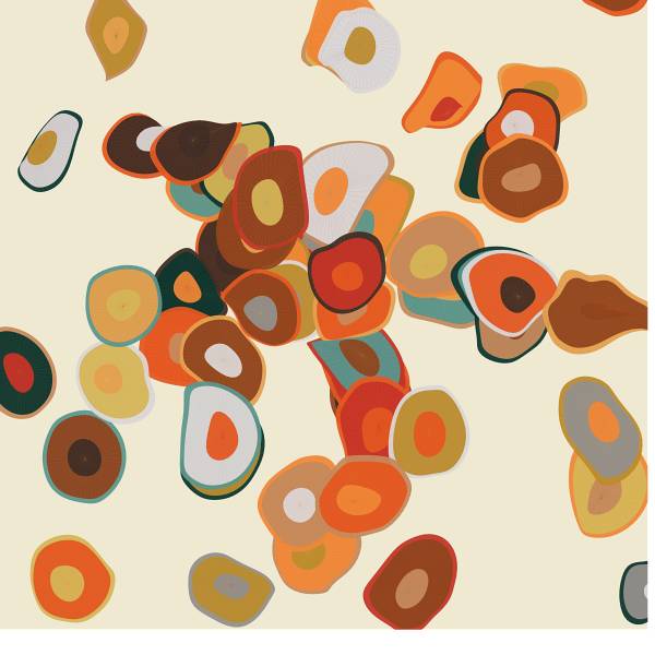 "Les ombrelles" square 45 scarf