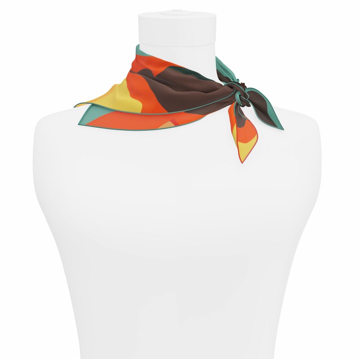 "Les ombrelles" square 45 scarf
