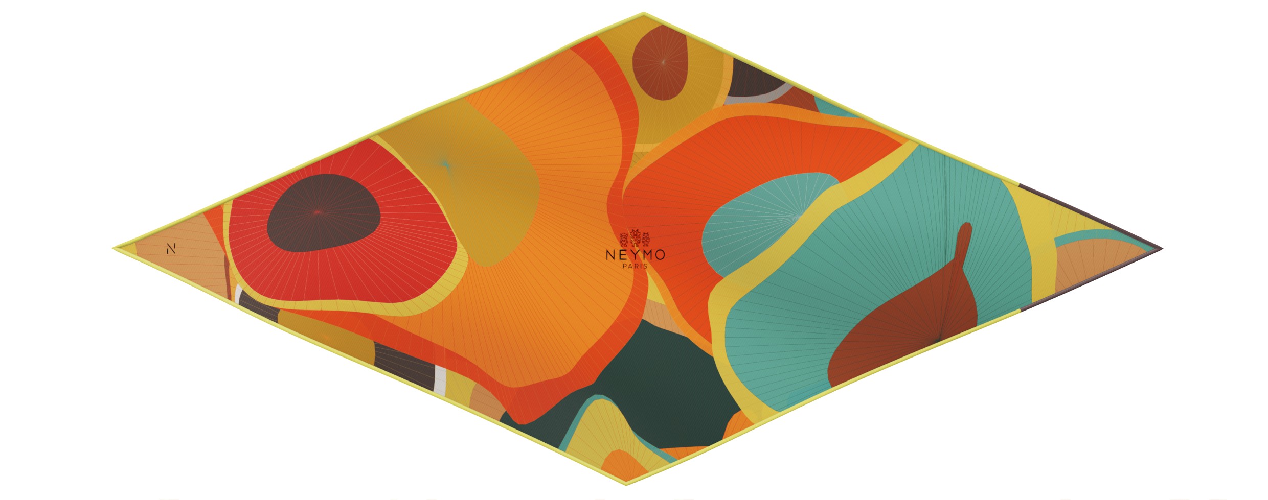 "Les ombrelles" dart 80 scarf