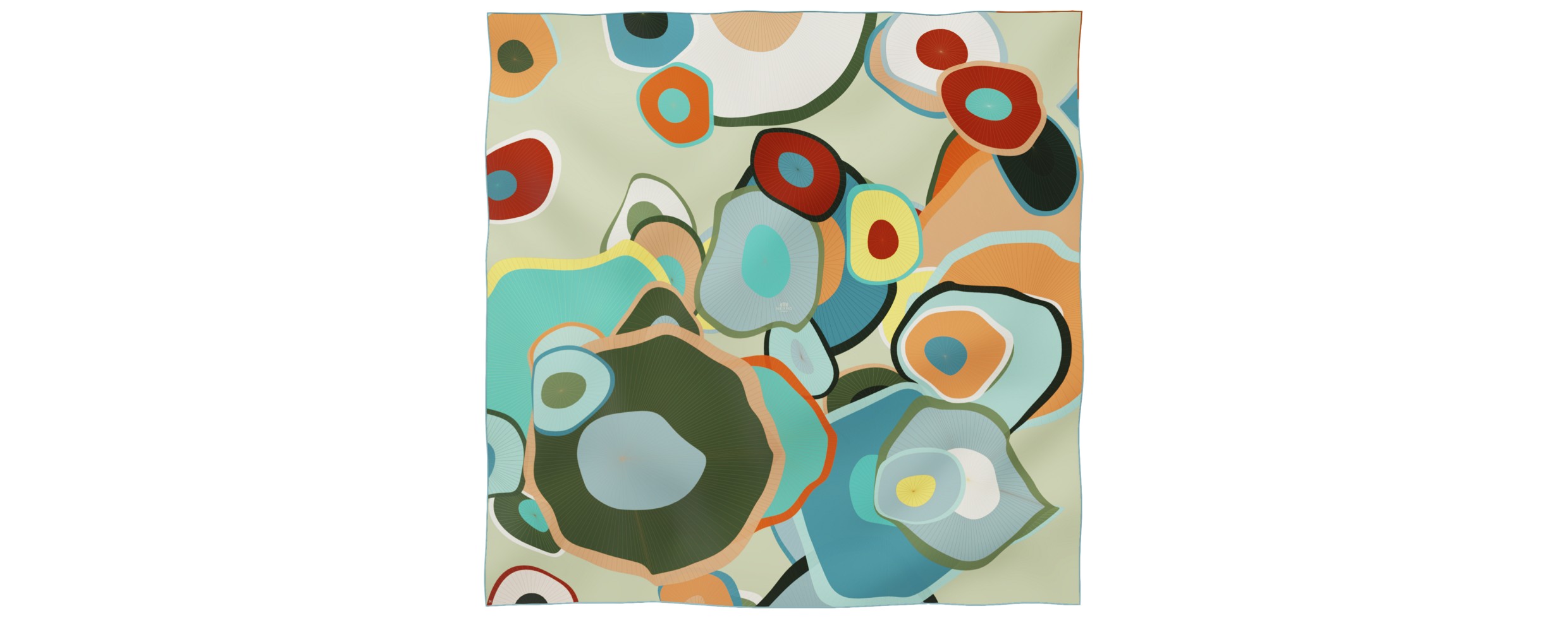 "Les ombrelles" giant square 130 scarf