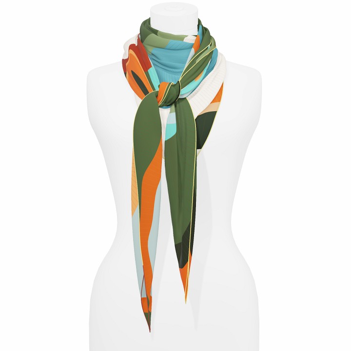 "Les ombrelles" giant square 130 scarf