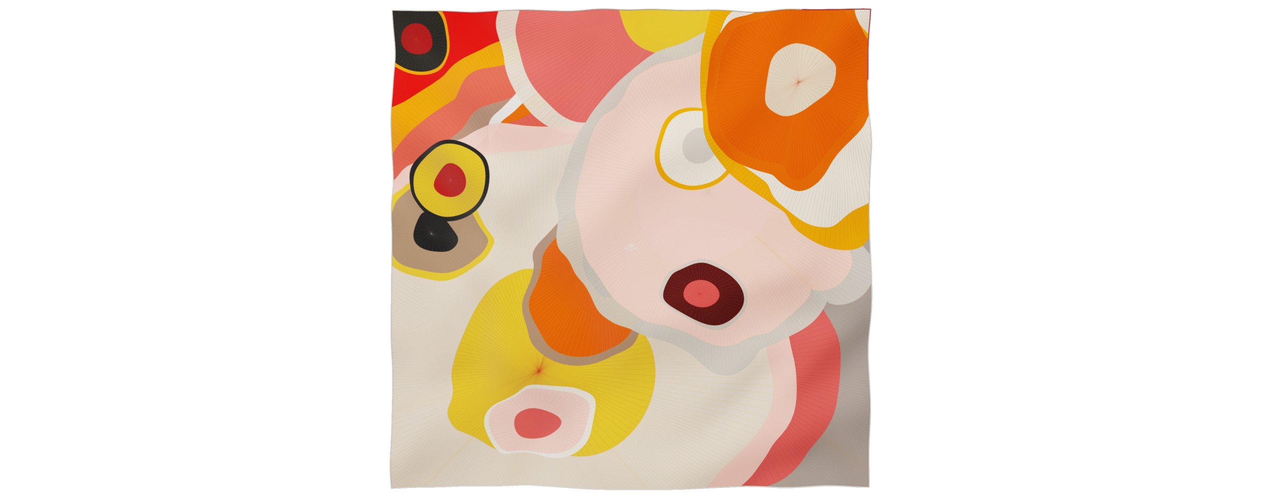 "Les ombrelles" giant square 130 scarf