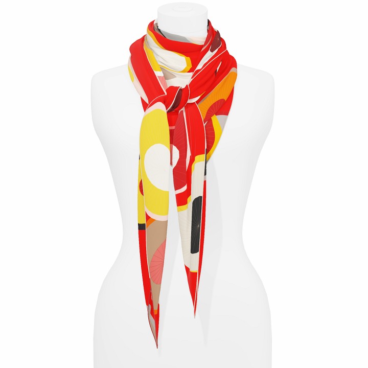 "Les ombrelles" giant square 130 scarf