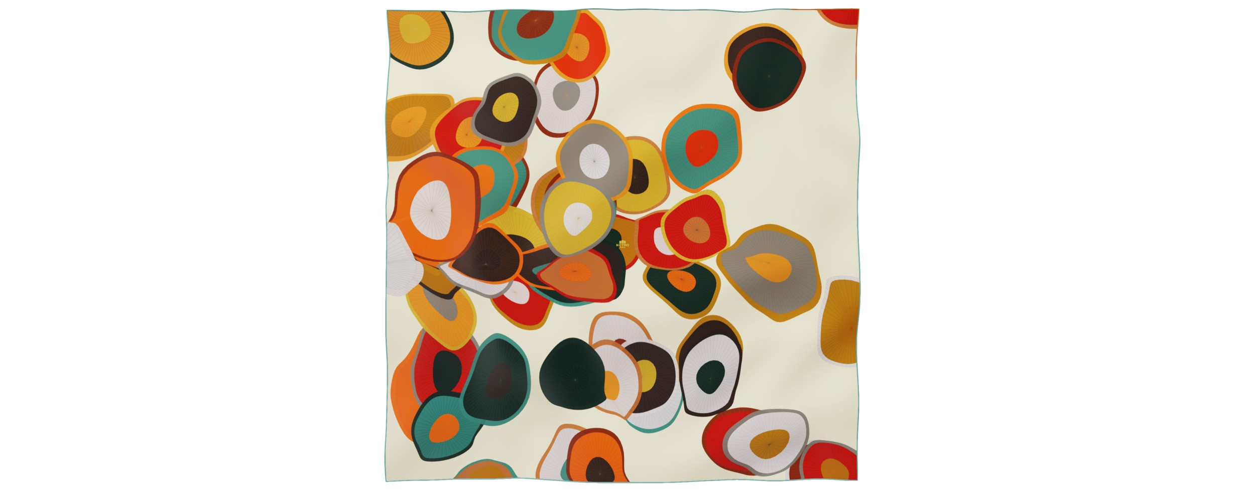 "Les ombrelles" giant square 130 scarf