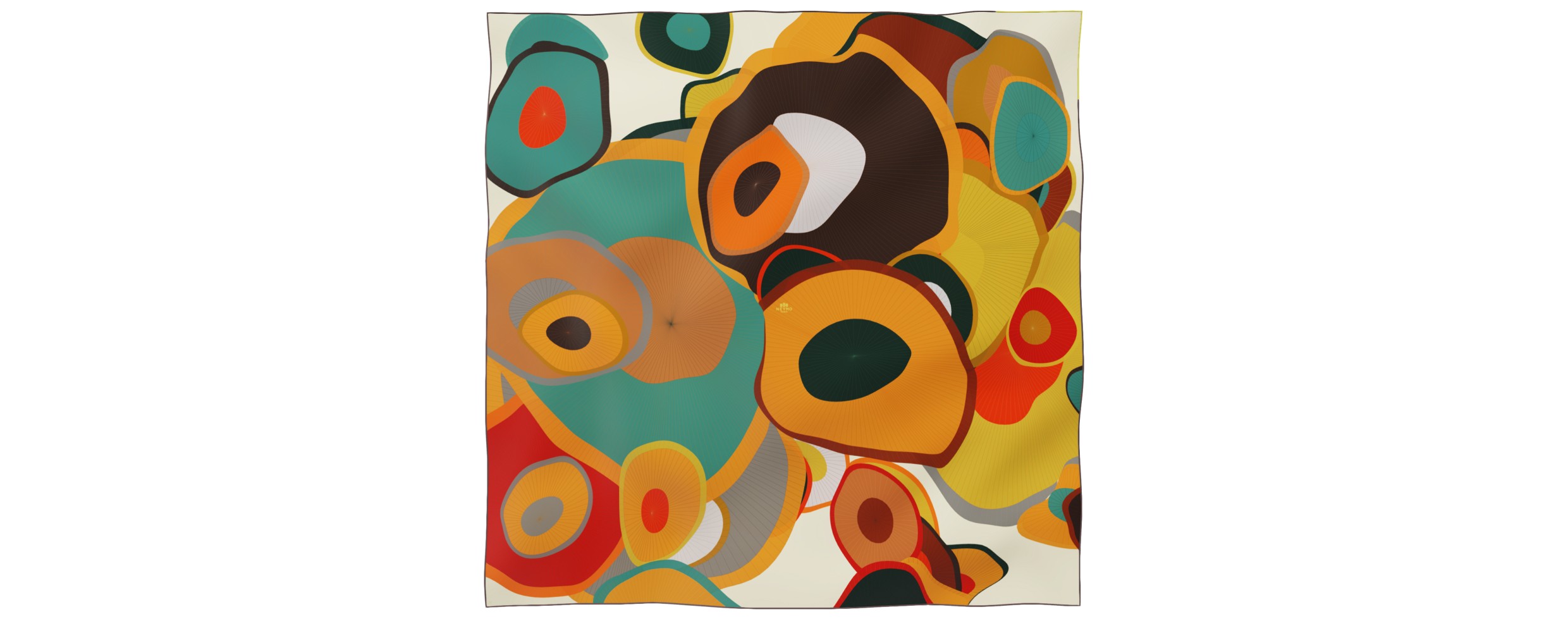 "Les ombrelles" giant square 130 scarf