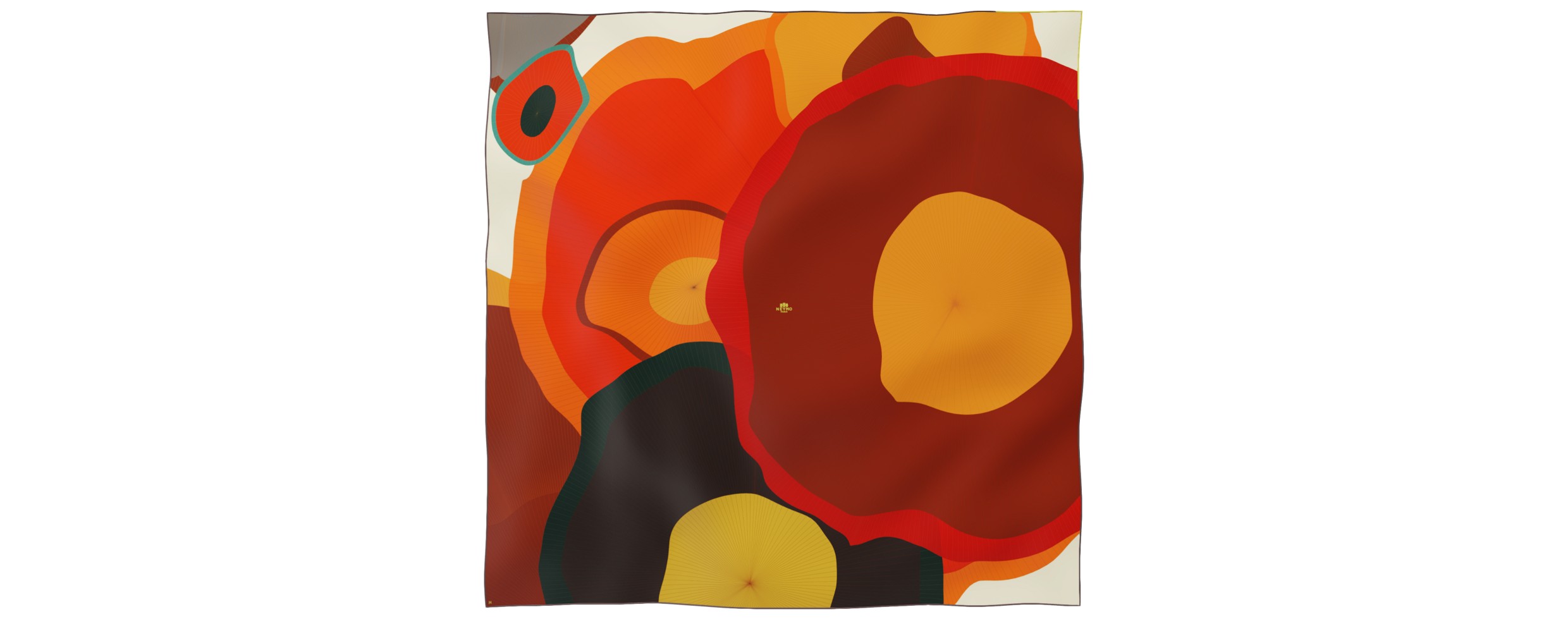 "Les ombrelles" giant square 130 scarf