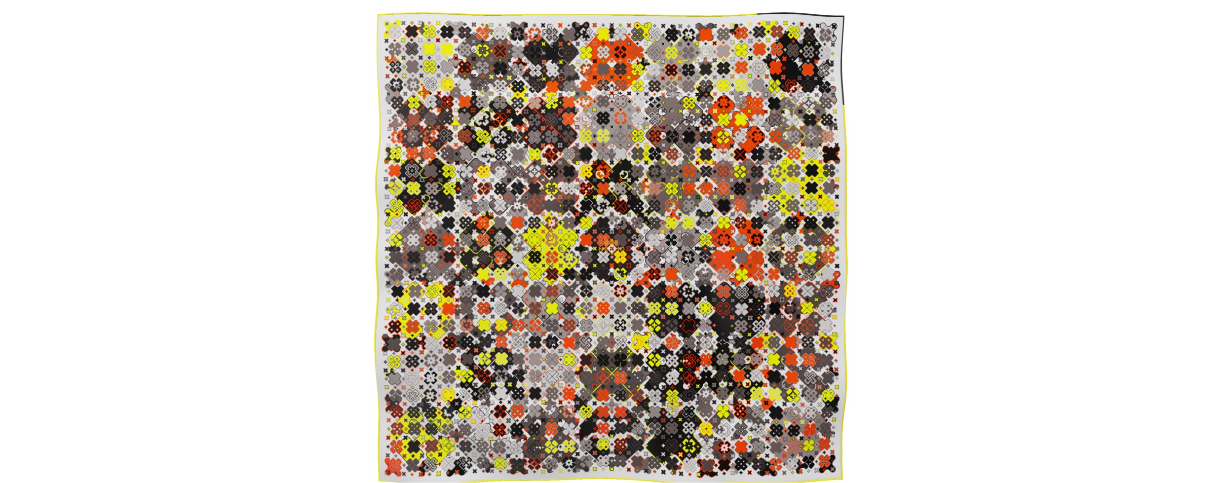 "Criss Cross" square 90 scarf