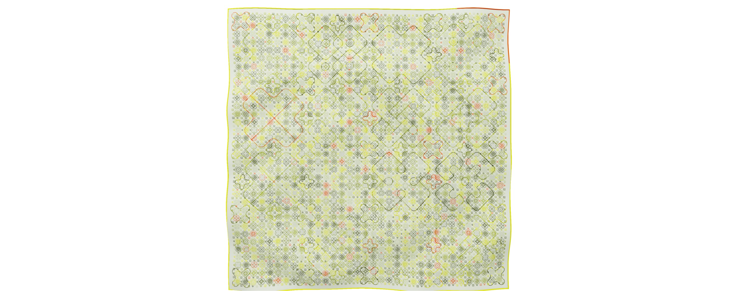 "Criss Cross" square 90 scarf