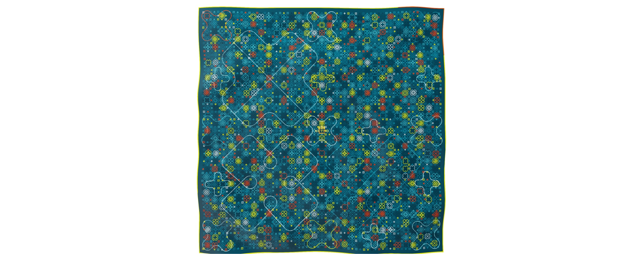 "Criss Cross" square 90 scarf