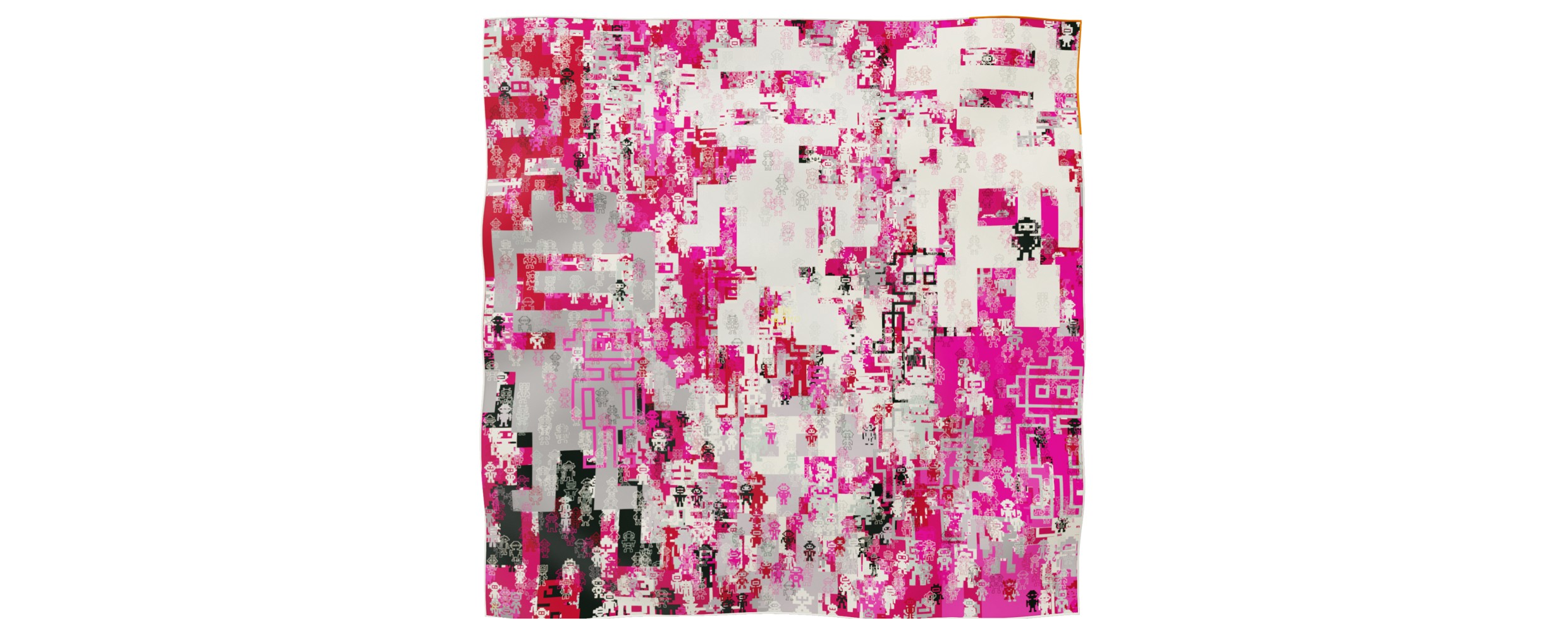 "Silk-Bots" square 90 scarf