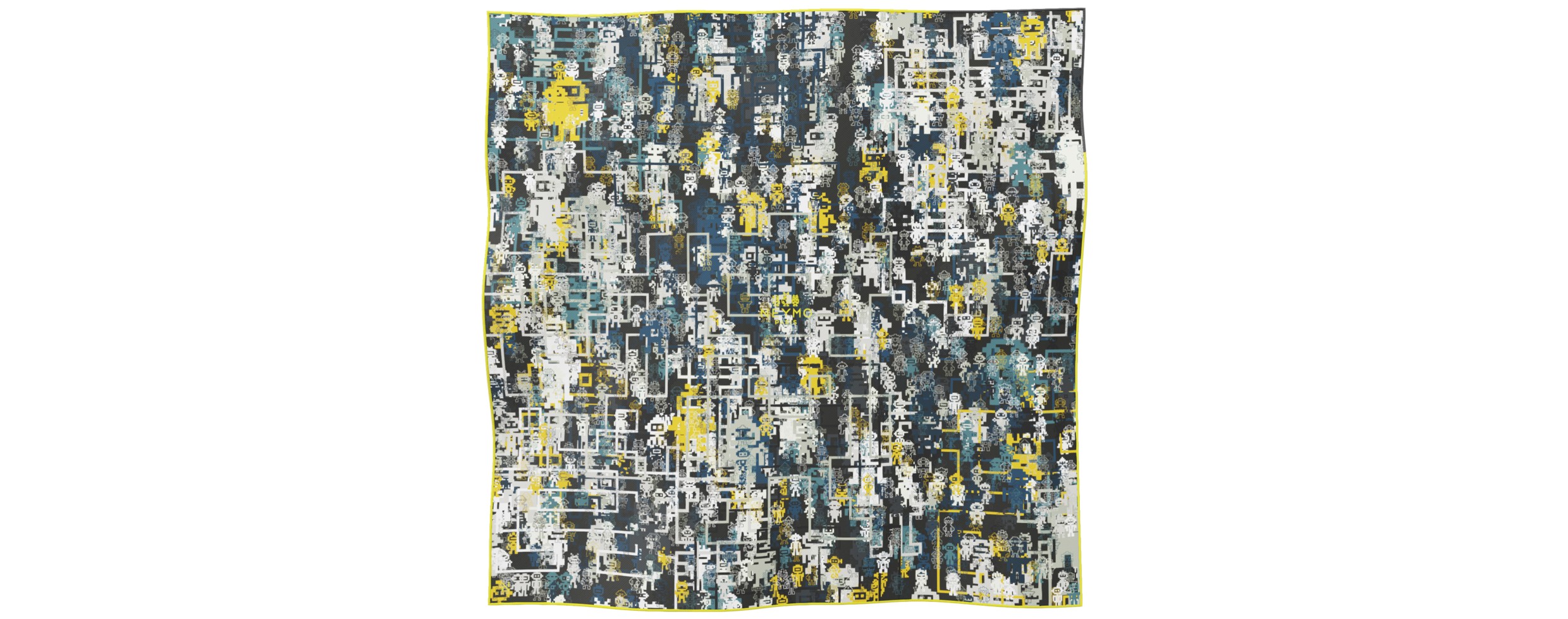 "Silk-Bots" square 70 scarf