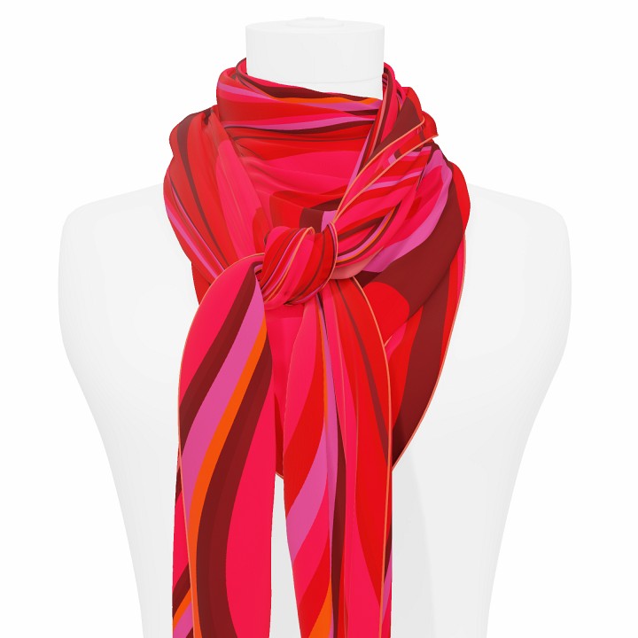 "Les vagues" giant square 130 scarf