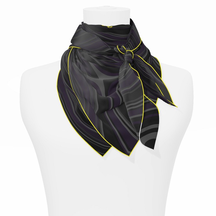 "Les vagues" square 90 scarf