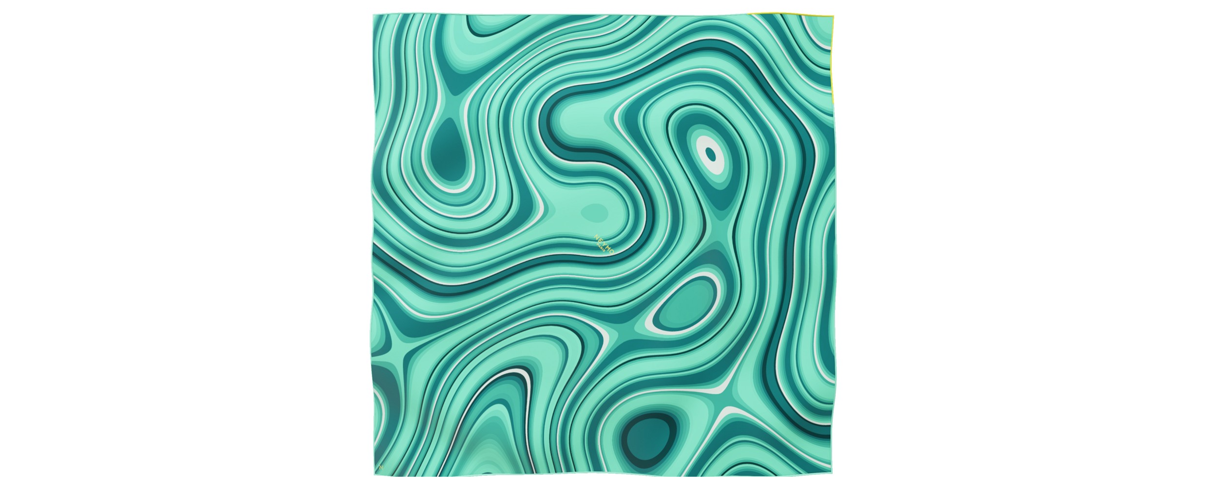 "Les vagues" square 90 scarf