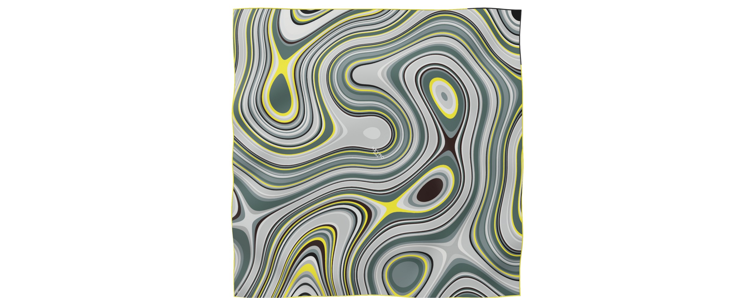 "Les vagues" square 90 scarf