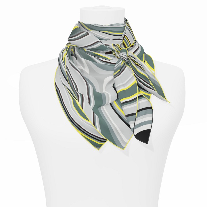 "Les vagues" square 90 scarf