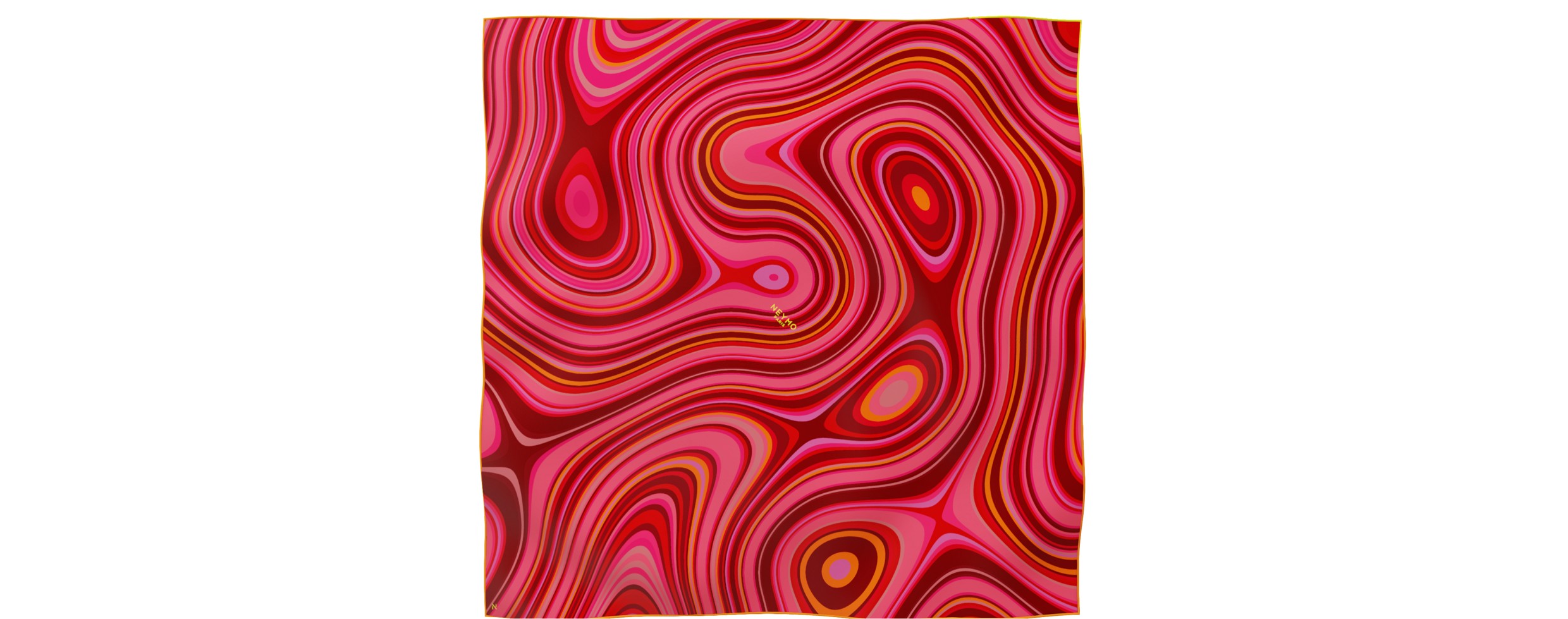 "Les vagues" square 90 scarf