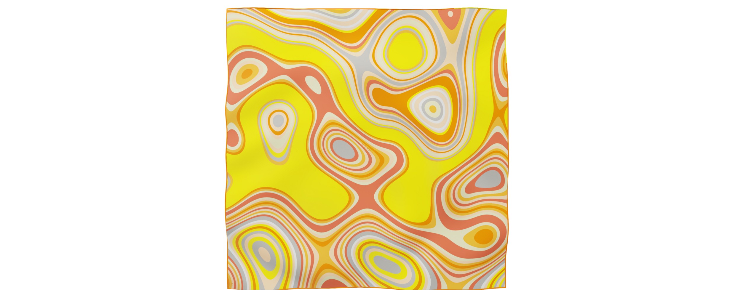 "Les vagues" square 90 scarf