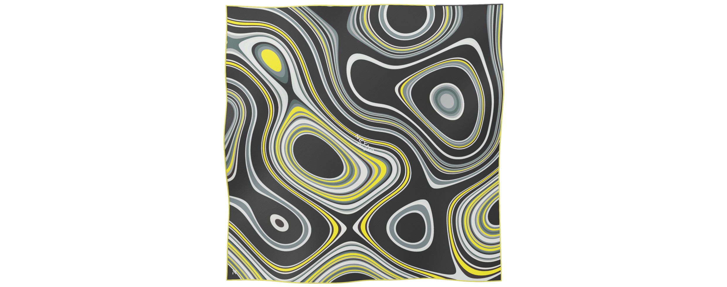 "Les vagues" square 70 scarf